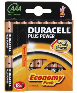 Батарейка Duracell LR03-18BL MN2400 AAA (18шт) Basic