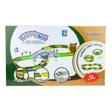 Игровой набор 1TOY Гибкий трек Комбат, джип [т13202]