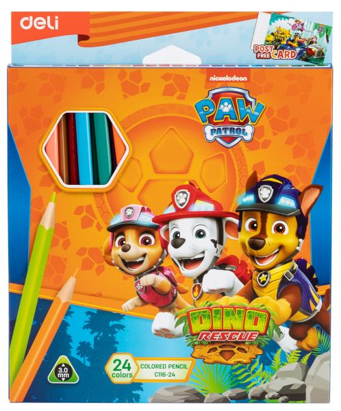 Карандаши цветные Deli Paw Patrol EC116-24