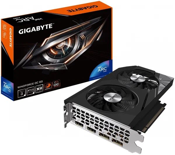 Видеокарта Gigabyte PCI-E 4.0 GV-IA380WF2OC-6GD , 6 Гб, GDDR6